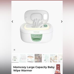 Momcozy Baby Wipe Warmer with Green Accents